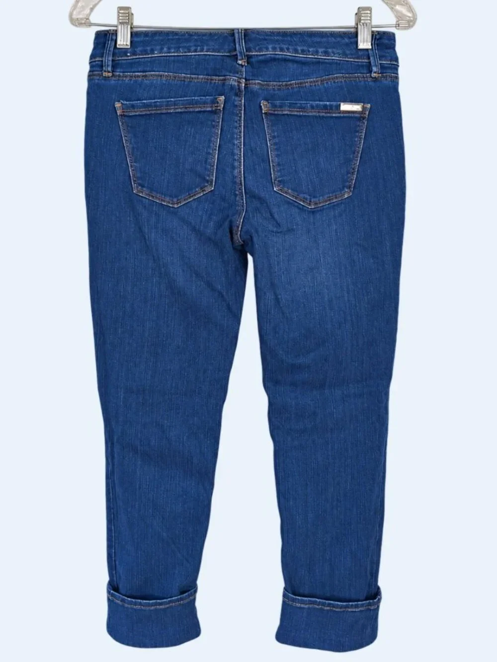 White House Black Market Womens Jeans 2 Slim Crop Low Rise Blue Stretch Denim 27